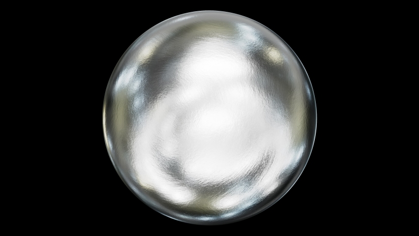Realistic looping 3D animation of the spinning textured silver metallic alloy sphere rendered in UHD with alpha matte Royalty-Free Stock Footage #1093043671