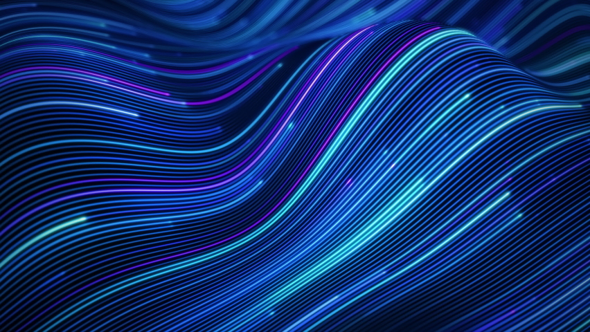 Futuristic stream of neon rays. Particle trails background. Communication and technology concept. Seamless loop. | Shutterstock HD Video #1093048253