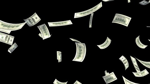 Money Falling Black Background Stock Footage Video (100% Royalty-free ...