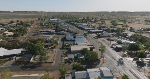 Aerial View Tennant Creek Town Centre Stock Footage Video (100% Royalty ...