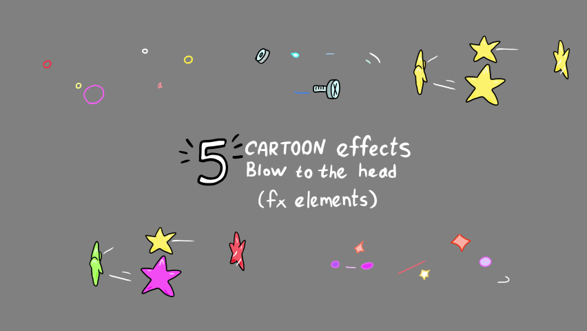 
5 cartoon effects of stars above your head. Drawn 2d Fx elements are dizzy. Two ways to use: Chroma Key or Alpha Channel (transparent background) Royalty-Free Stock Footage #1093067109