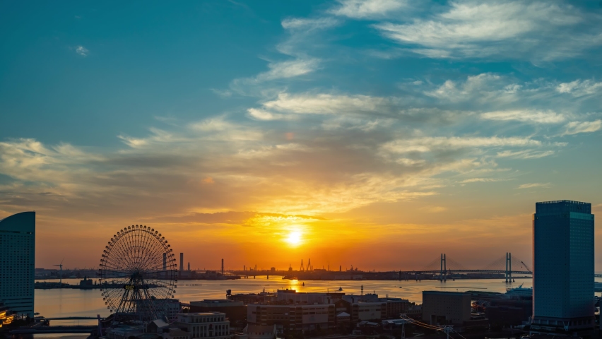 Night Skyline of Yokohama, Japan image - Free stock photo - Public