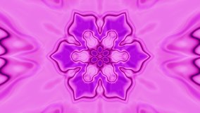 Dreamy pink journey deeper into a calm peaceful state of mind - seamless looping trippy kaleidoscope corridor background for melodic psychill, time lapse chillout vj music videos.
