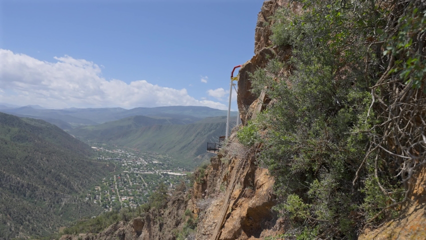 Giant Canyon Swing in Glenwood Springs Adeventure Park. Slomo