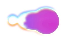 Abstract 3D blobs loop. 3d Abstract colorful soft gradient Metaballs Background animation. Soft 3d Geometric liquid gradient sphere blue violet motion graphics background.