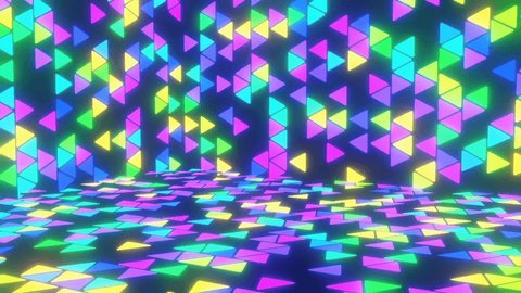 Animation Colorful Triangles Footage Stock Footage Video (100% Royalty ...