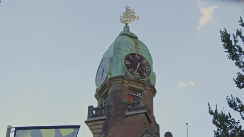 View Clock Tower Rotterdam Stock Footage Video (100% Royalty-free ...