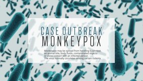 Animation of monkeypox text and bacteria cells over white background. Global pandemic, monkeypox and digital interface concept digitally generated video. - Powered by Shutterstock - Get 15% off with code: PIKWIZARD15