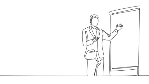 Self Drawing Animation Single Line Draw Stock Footage Video (100% ...