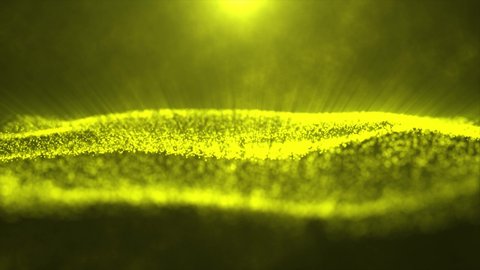 Animated Yellow Color Wavy Abstract Digital Stock Footage Video (100% ...