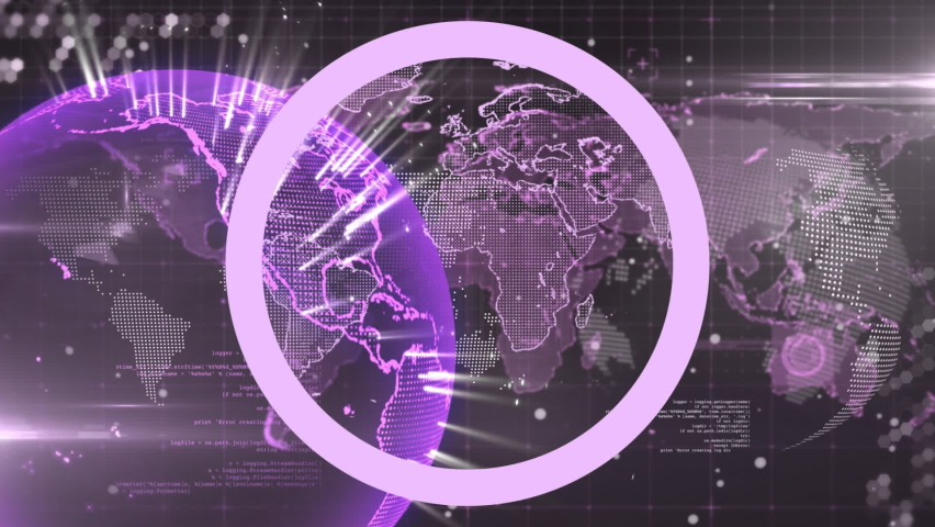 Animation of digital globes rotating with programming codes over grid pattern. Digitally generated, multiple exposure, global network, database, infographic, futuristic and technology concept. | Shutterstock HD Video #1093131621