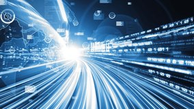 Business data analytic with tacit intelligent software making marketing strategy . Concept of smart digital transformation and technology disruption that changes global trends in new information era . - Powered by Shutterstock - Get 15% off with code: PIKWIZARD15