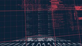 Animation of clock, binary coding and data processing on screen. Global data processing, digital interface and connections concept digitally generated video. - Powered by Shutterstock - Get 15% off with code: PIKWIZARD15