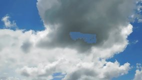 Blue sky white clouds. Summer blue sky time lapse. Nature weather blue sky. White clouds background. Cloud time lapse