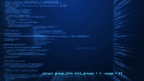 Animation of data processing on navy digital screen. Computers, network, data processing and technology concept digitally generated video. - Powered by Shutterstock - Get 15% off with code: PIKWIZARD15