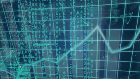 Animation of triangles, graphs and data processing on navy and green digital space. Green energy, econ power, finance and economy concept digitally generated video. - Powered by Shutterstock - Get 15% off with code: PIKWIZARD15