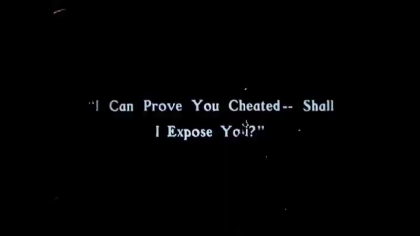CIRCA 1915 - In this silent comedy, a groundskeeper blackmails a man he knows to have cheated at croquet, and a young woman overhears it.