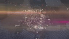 Animation of numbers, scanning and connections over caucasian man in vr headset. Data processing, communication and virtual reality concept digitally generated video. - Powered by Shutterstock - Get 15% off with code: PIKWIZARD15