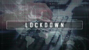 Animation of lockdown text and data processing over hands typing on keyboard. Global technology, computing and digital interface concept digitally generated video. - Powered by Shutterstock - Get 15% off with code: PIKWIZARD15