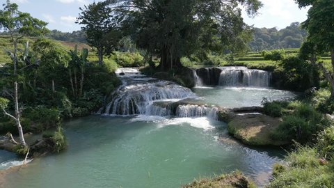 Waikacura Waterfalls Sumba Island East Indonesia Stock Footage Video ...