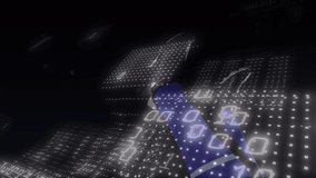 Animation of binary coding over african american male soccer player bicycle kicking ball. Sports and technology concept - Powered by Shutterstock - Get 15% off with code: PIKWIZARD15