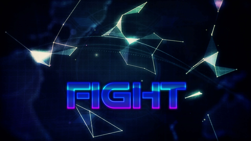 Animation of fight over shapes and globe on black space. video games, communication and entertainment concept digitally generated video. | Shutterstock HD Video #1093253189