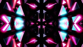 New purple sci-fi neon kaleidoscope VJ loop background
