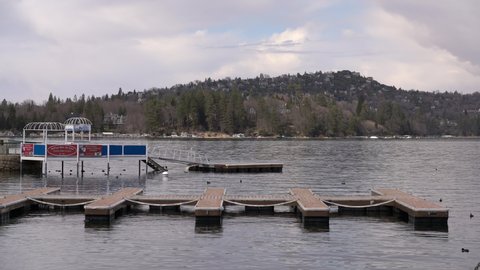 Lake Arrowhead Village Bay Boat Ramp Stock Footage Video (100% Royalty ...