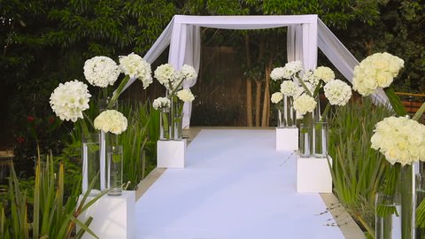 Jewish traditions wedding ceremony. Wedding canopy (chuppah or huppah).
A Jewish wedding takes place under a huppah, which symbolizes the new Jewish home being created by the marriage.