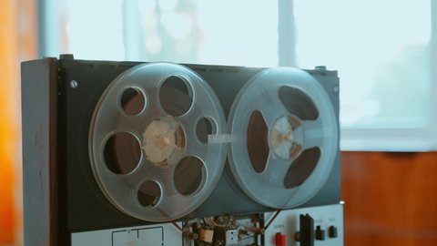 Technical Breakdown Accumulation Tape Winding Old Stock Footage Video Technical Breakdown Accumulation Tape Winding Old Stock Footage Video