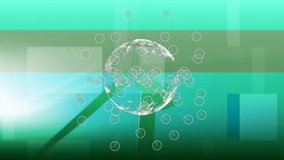 Animation of globe with icons and data processing over wind turbine. global green energy, environment, sustainability and data processing concept digitally generated video. - Powered by Shutterstock - Get 15% off with code: PIKWIZARD15