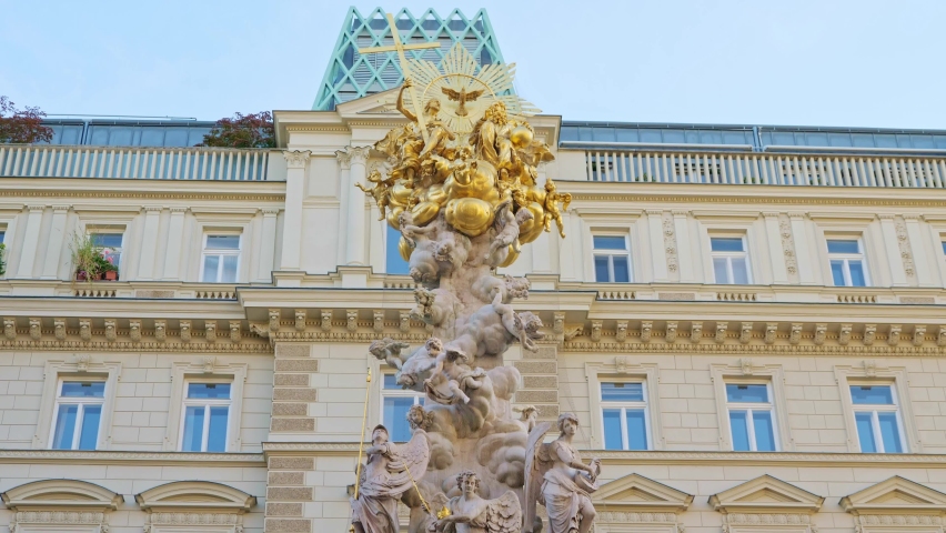 Plague Column or Trinity Column or Holy Trinity column on Graben street in Vienna, Austria