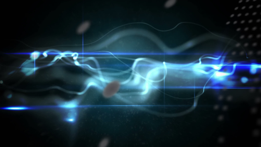 Blue digital waves and light trails over spinning globe against black background. Global networking technology concept - Powered by Shutterstock - Get 15% off with code: PIKWIZARD15