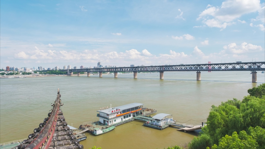 Scenery of Wuhan city skyline in summer