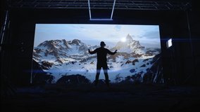 Designer Artist In Virtual Xr Studio Sculpting Digital Landscape Nft Using High Tech Vr Ar Goggles Beautiful Virtual Nature Mountains Simulation Cyber Artwork Creation Concept - Powered by Shutterstock - Get 15% off with code: PIKWIZARD15