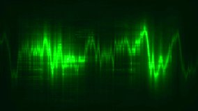 Digital waveform equalizer on a black background. Motion. Technological abstract element of a futuristic interface with digital code behind. - Powered by Shutterstock - Get 15% off with code: PIKWIZARD15