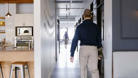 Animation of flower logo over office. Global business, finances, data processing and digital interface concept digitally generated video. - Powered by Shutterstock - Get 15% off with code: PIKWIZARD15