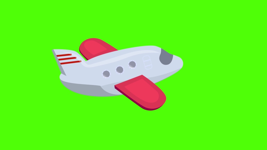 Airplane animation on a green screen background | Shutterstock HD Video #1093365853
