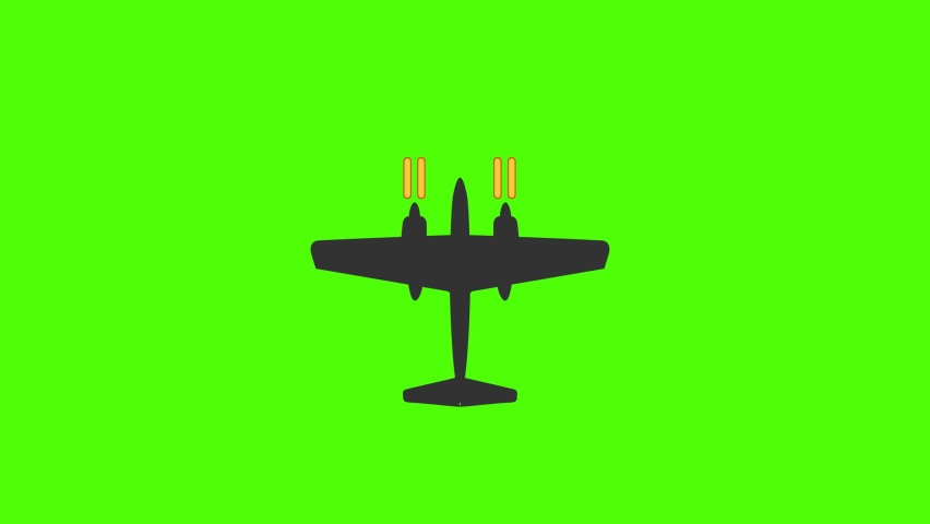 Airplane animation on a green screen background | Shutterstock HD Video #1093365861