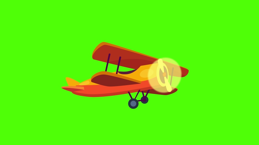 Airplane animation on a green screen background | Shutterstock HD Video #1093365867