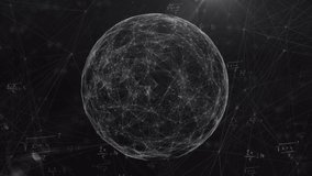 Animation of rotating globe and math formulas on black background. science, human biology, math and technology concept digitally generated video. - Powered by Shutterstock - Get 15% off with code: PIKWIZARD15