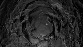 Super slow motion of water surface on dark background. Filmed on high speed cinema camera, 1000 fps. - Powered by Shutterstock - Get 15% off with code: PIKWIZARD15