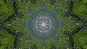Kaleidoscope geometric animated pattern abstract nature