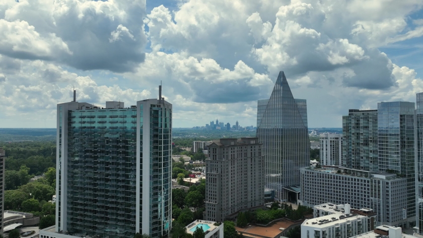 Aerial view of Atlanta from Lenox Mall area