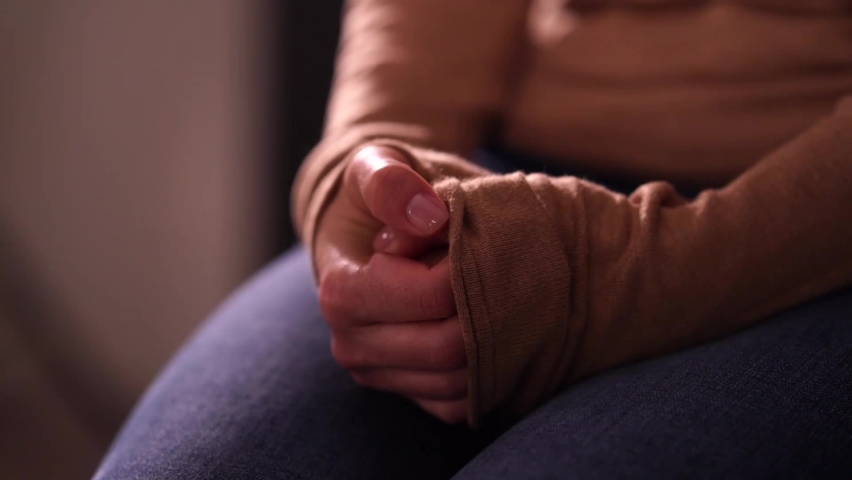 Domestic violence. Girl. Details. hands shaking | Shutterstock HD Video #1093416167