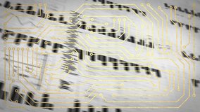 Animation of integrated circuit over data and graphs on beige background. Finance, money, network and technology concept digitally generated video. - Powered by Shutterstock - Get 15% off with code: PIKWIZARD15