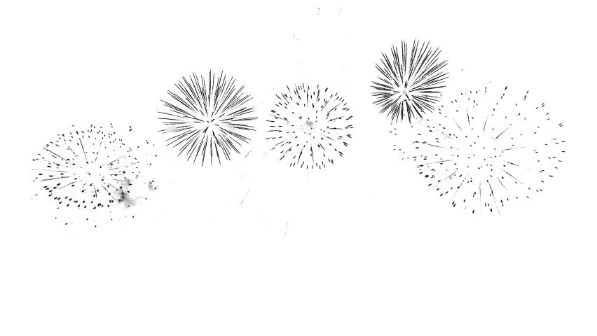 Abstract Firework on white background, 4th of July independence day concept. High quality 4k video Royalty-Free Stock Footage #1093440913