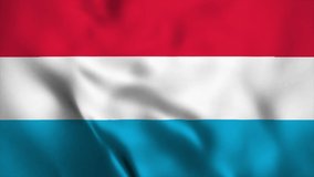 Luxembourg national flag wavy 3d video high resolution looping background
