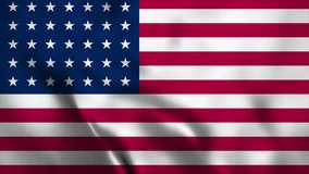United States national flag wavy 3d video high resolution looping background