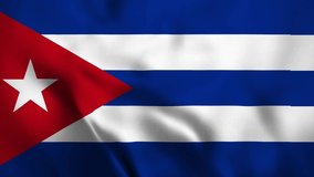 Cuba  national flag wavy 3d video high resolution looping background